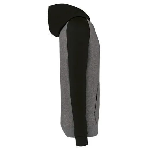 Sudadera bicolor con capucha para niños