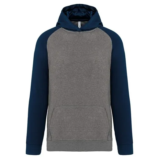Sudadera bicolor con capucha para niños