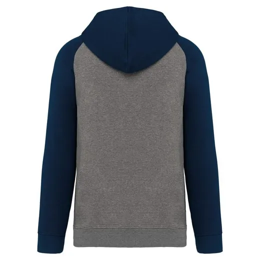 Sudadera bicolor con capucha para niños