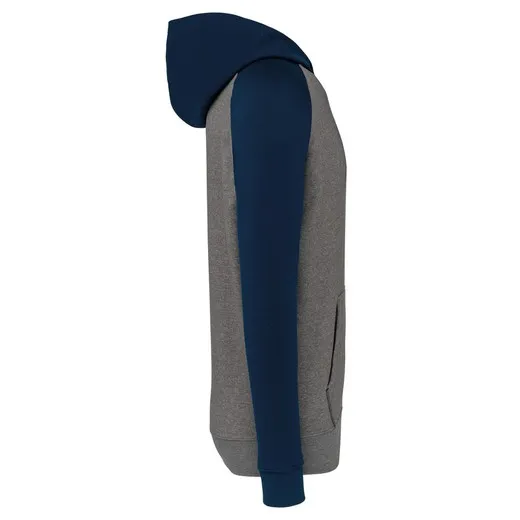 Sudadera bicolor con capucha para niños