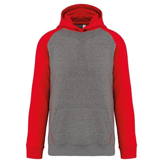 Sudadera bicolor con capucha para niños