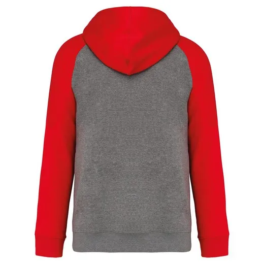Sudadera bicolor con capucha para niños