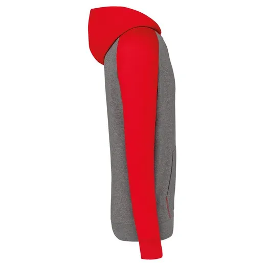 Sudadera bicolor con capucha para niños