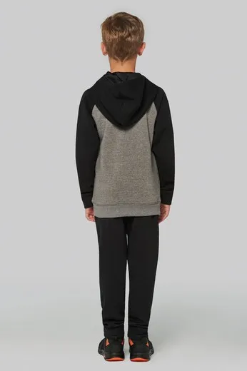 Sudadera bicolor con capucha para niños