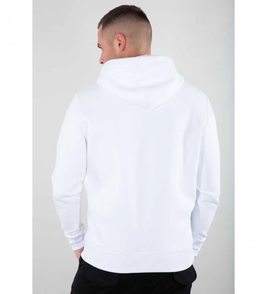 Sudadera con capucha básica blanco