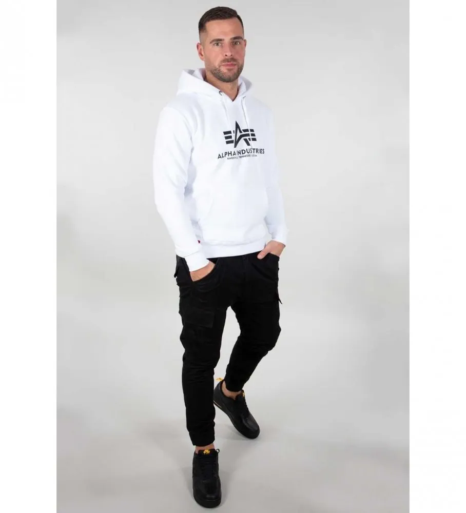 Sudadera con capucha básica blanco