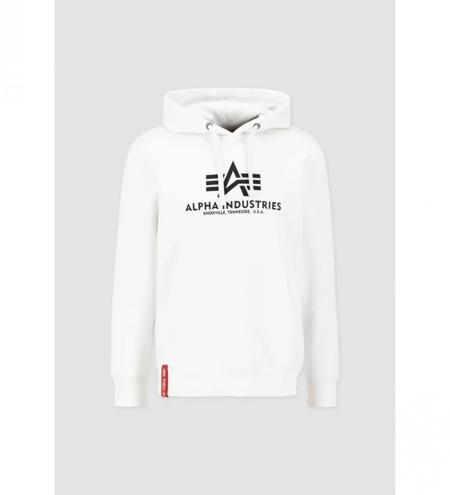 Sudadera con capucha básica blanco