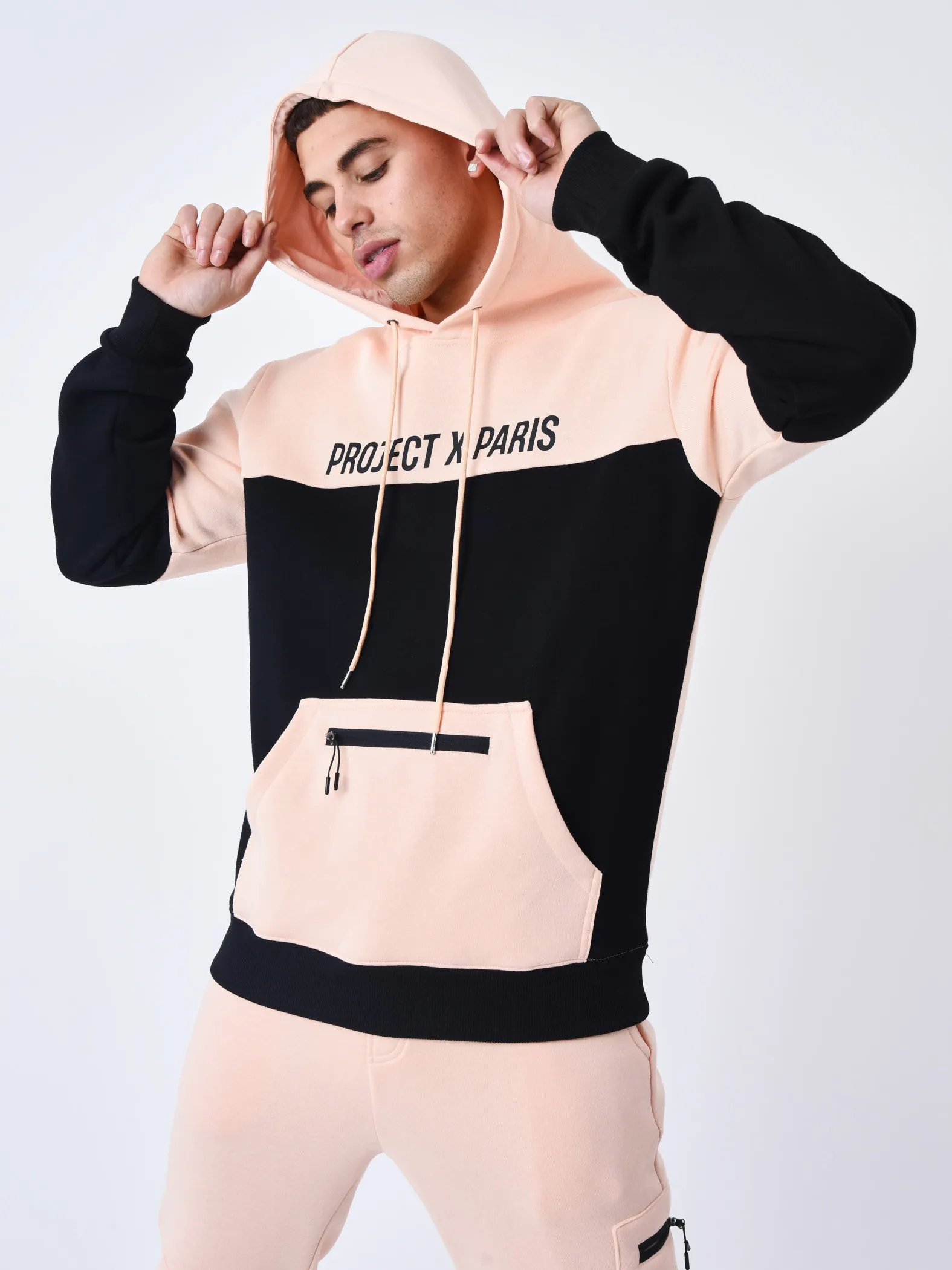 Sudadera con capucha Colourblock