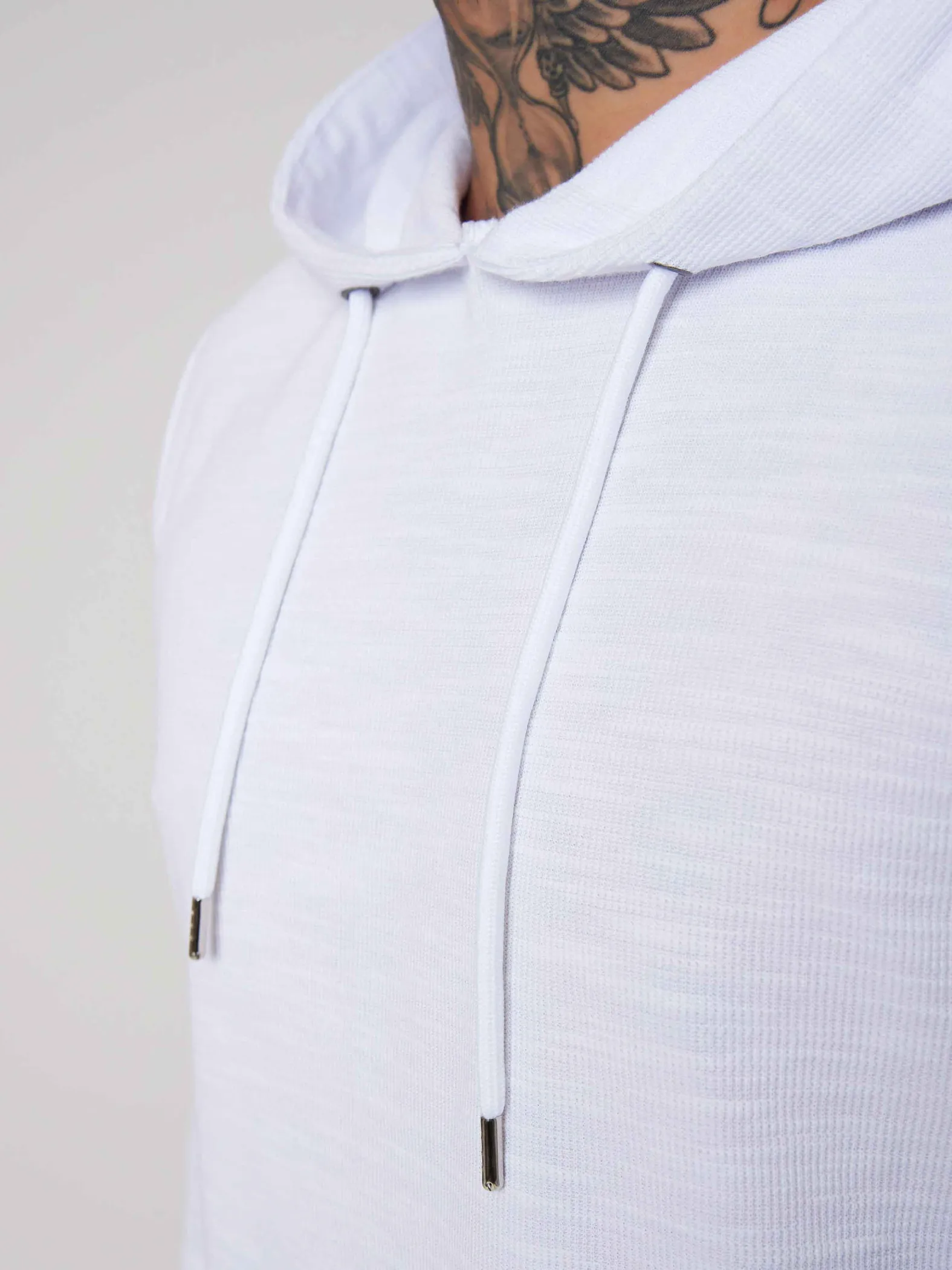 Sudadera con capucha efecto jaspeado