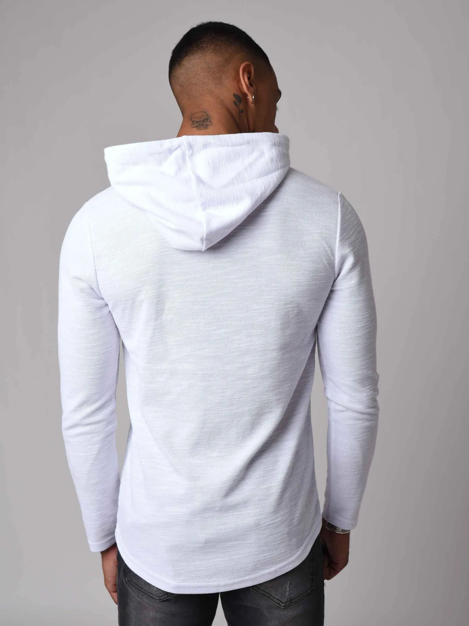 Sudadera con capucha efecto jaspeado