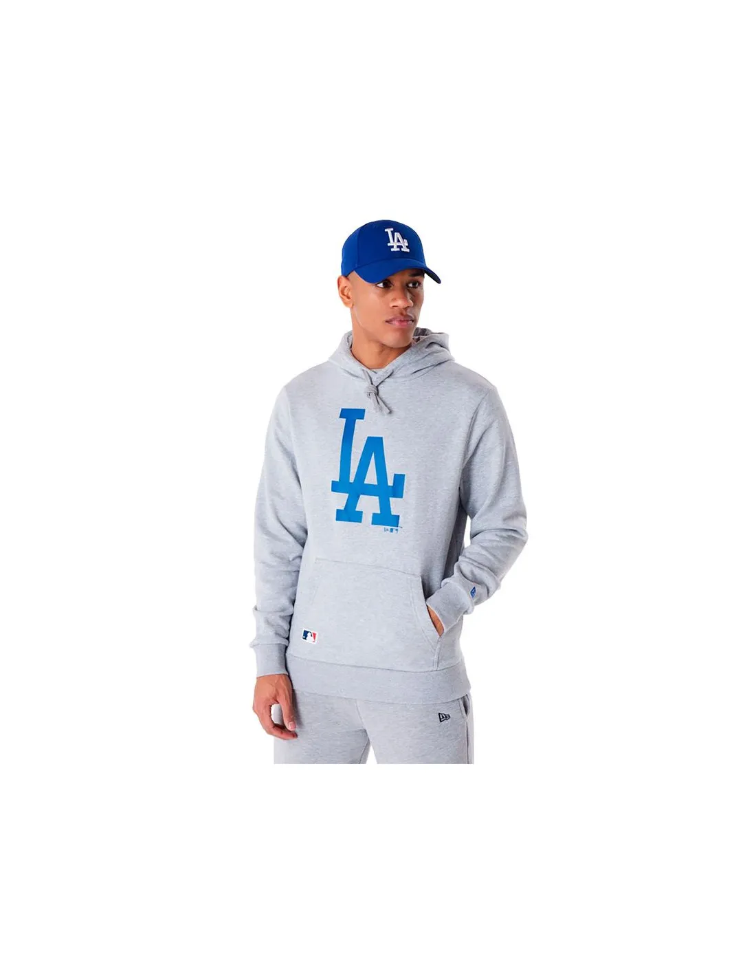 Sudadera New Era MLB Regular LA Dodgers Gris Hombre