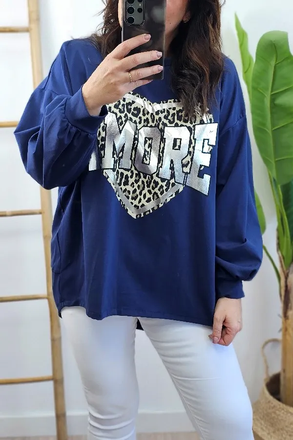 Sudadera Print Marino