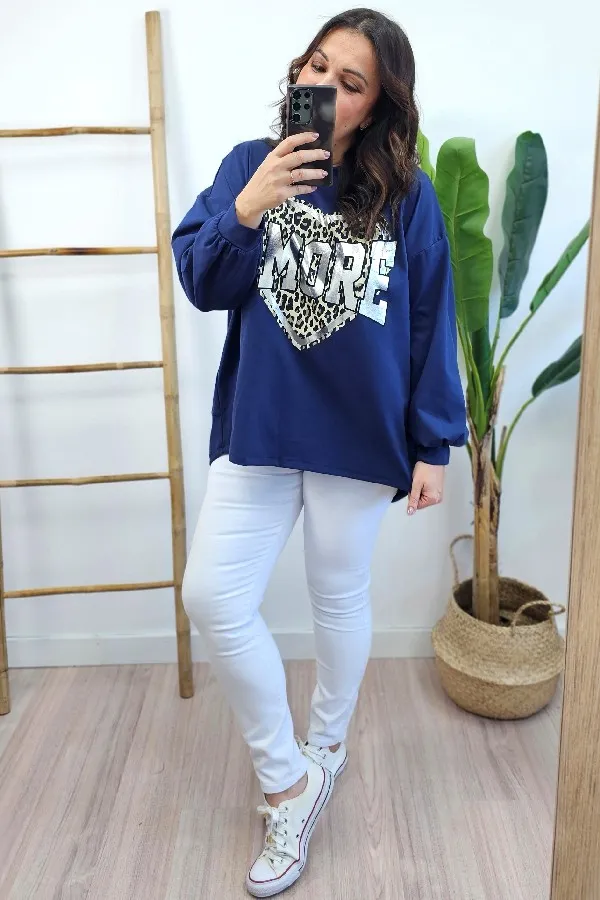 Sudadera Print Marino