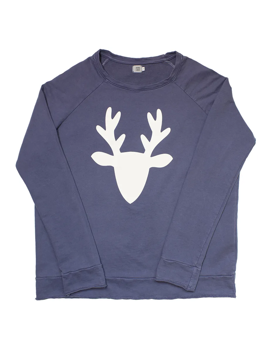 Sudadera Reno «Rodolfo» Azul ( Disponible también para niños )