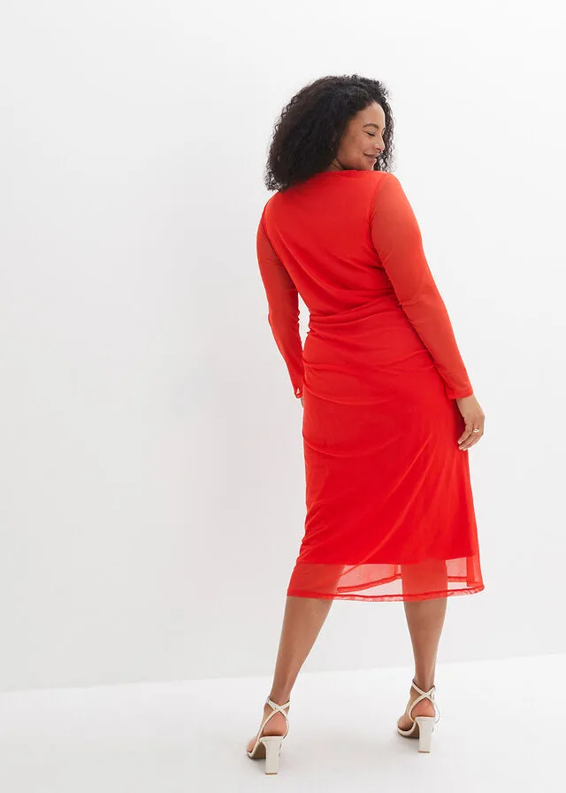 Vestido de algodón fresa