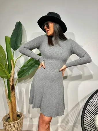 Vestido Punto Skater MYSORE Gris