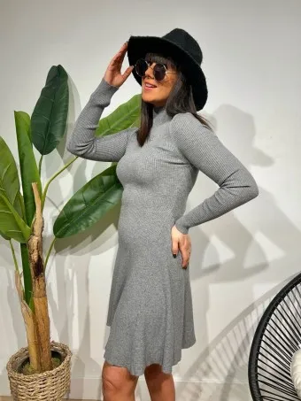 Vestido Punto Skater MYSORE Gris