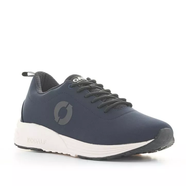 Zapatillas deportivas ECOALF azules con cordones negros y suela blanca