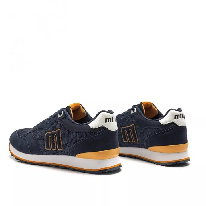 Zapatillas deportivas Mustang en azul con detalles en mostaza