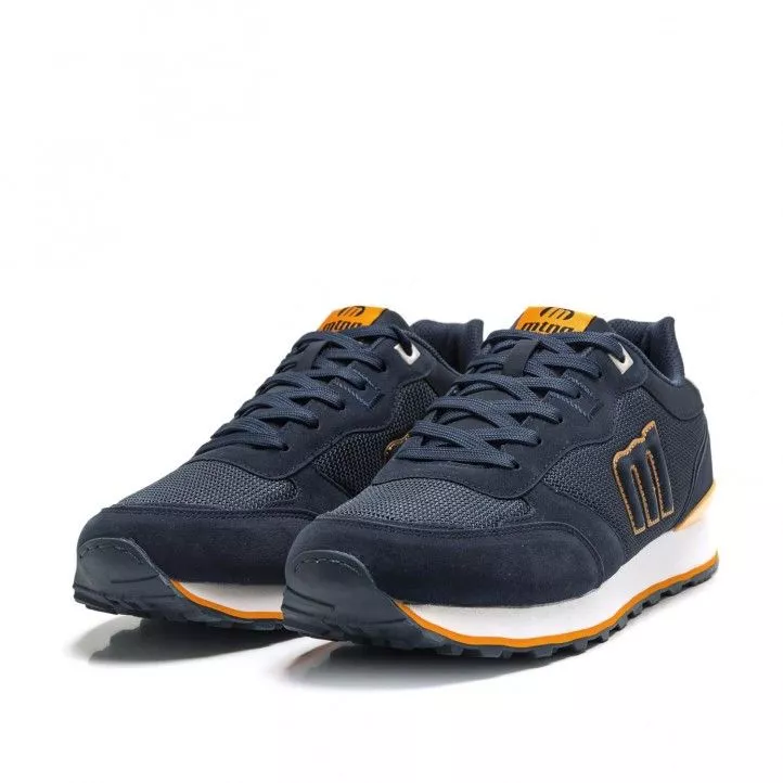 Zapatillas deportivas Mustang en azul con detalles en mostaza