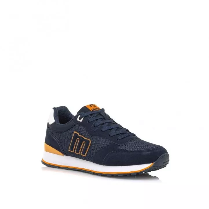Zapatillas deportivas Mustang en azul con detalles en mostaza
