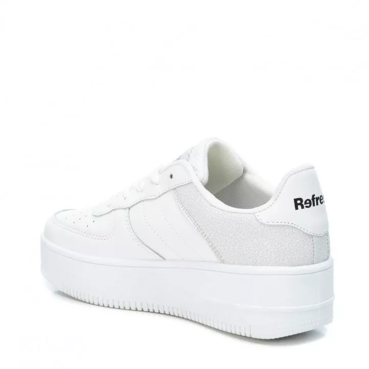 Zapatillas deportivas Refresh blancas de diferentes texturas con cordones