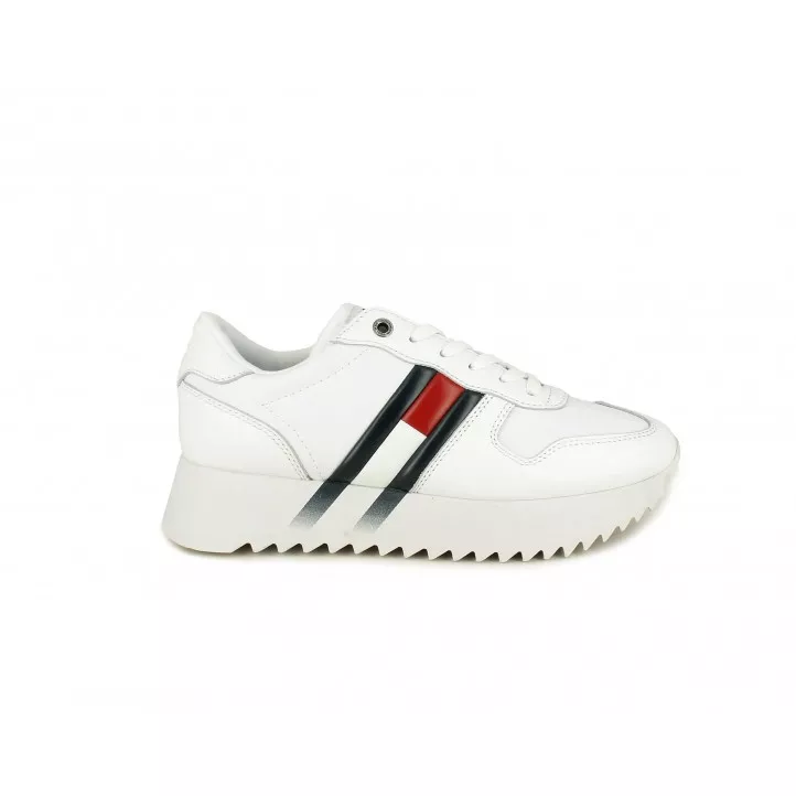 Zapatillas deportivas Tommy Hilfiger blancas de cordones con  plataforma