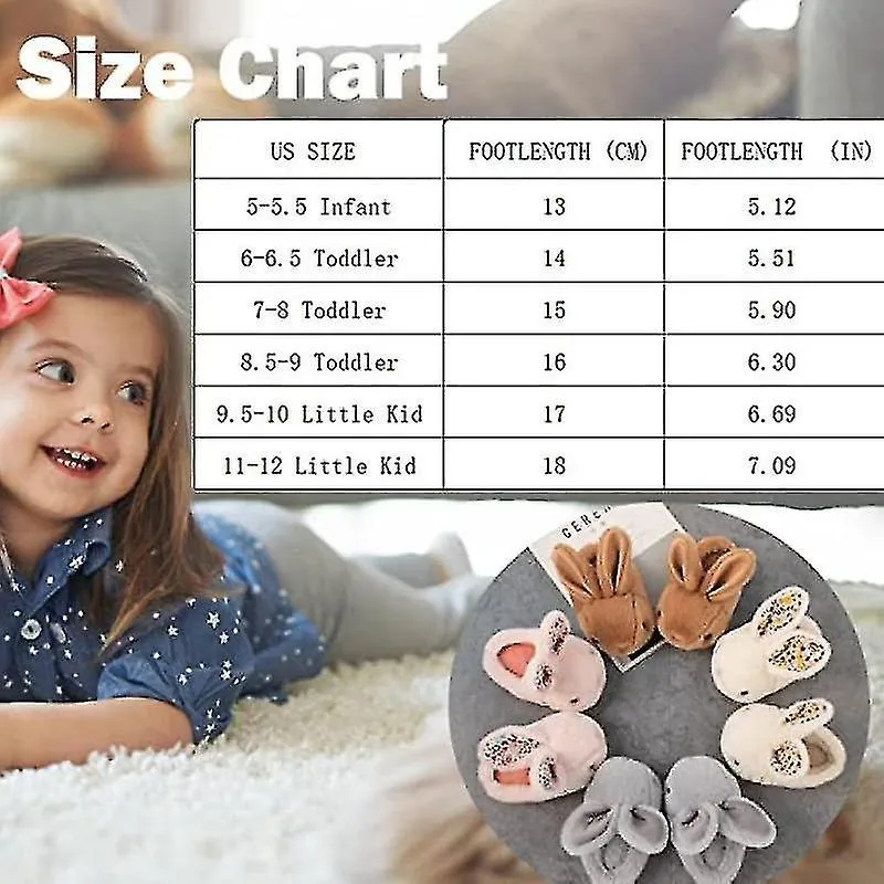 Zapatillas para niñas niños pequeños zapatos de casa para niños pequeños lindos con diseño de conejito Zapatillas de interior de