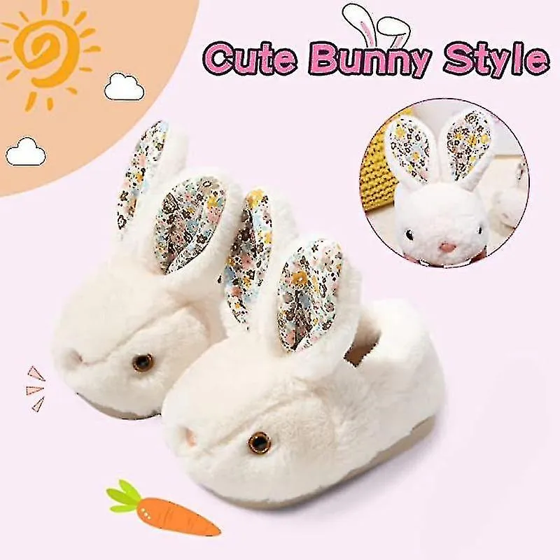 Zapatillas para niñas niños pequeños zapatos de casa para niños pequeños lindos con diseño de conejito Zapatillas de interior de