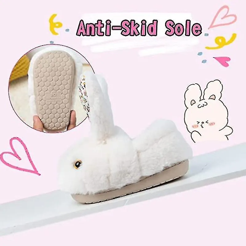 Zapatillas para niñas niños pequeños zapatos de casa para niños pequeños lindos con diseño de conejito Zapatillas de interior de