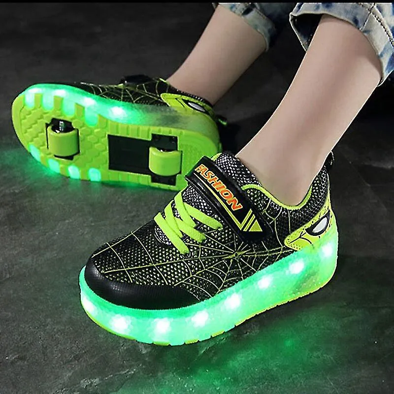 Zapatillas para niños USB recarga iluminar patines zapatos niños niñas casual skateboarding shoe roller skate zapatos al aire li