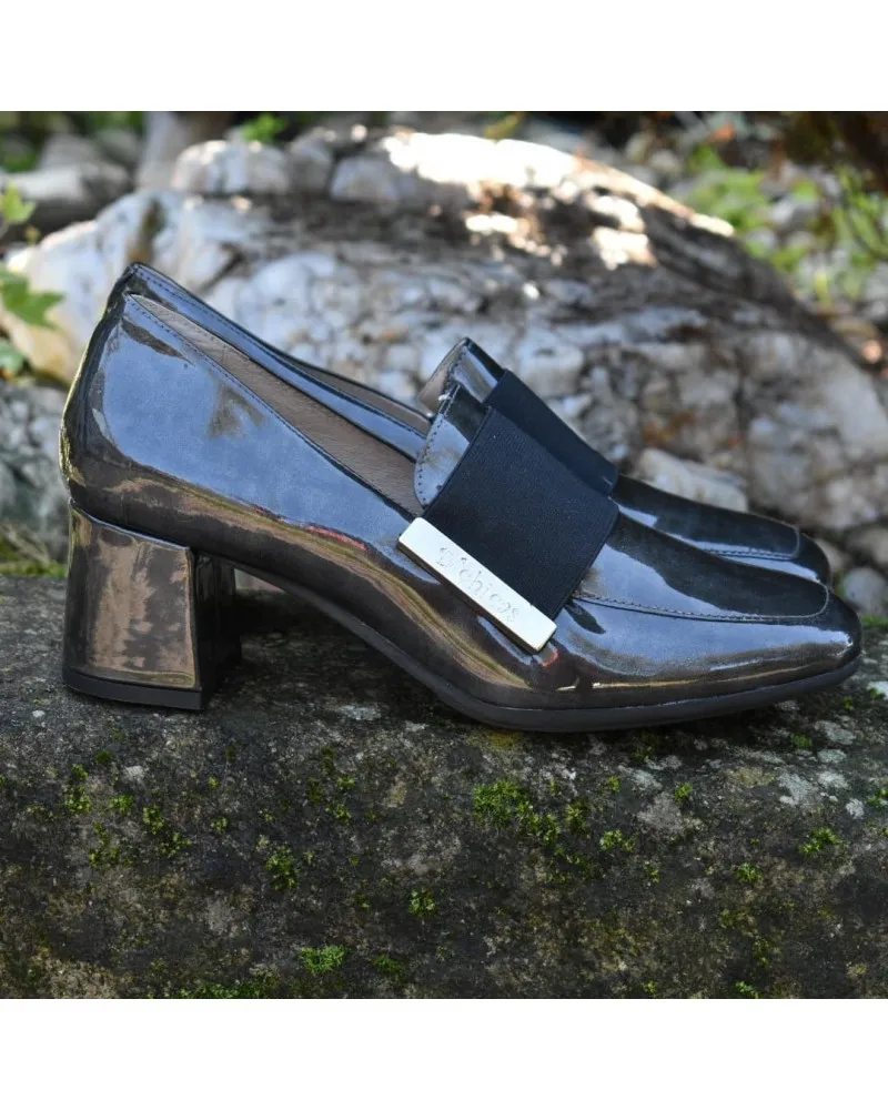ZAPATO DE PIELCHAROL GRIS DCHICAS 4828