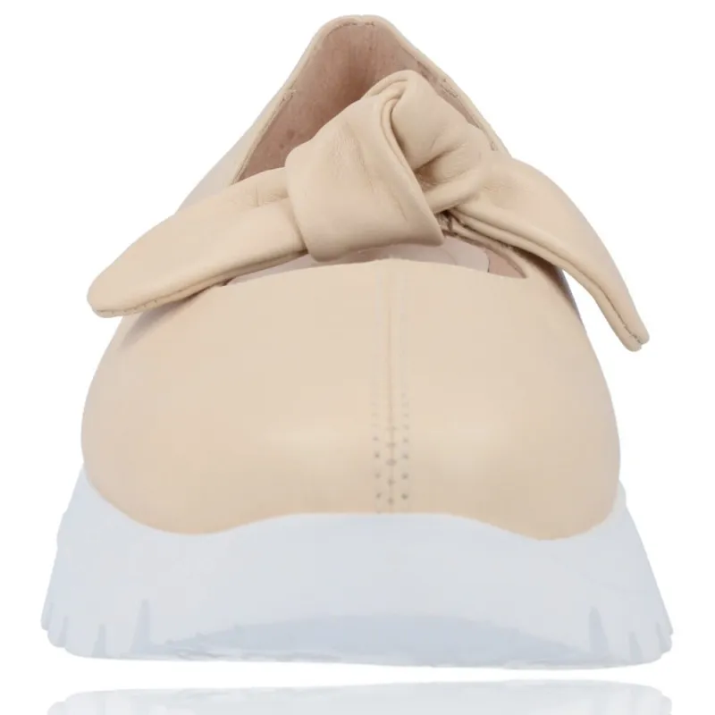 ZAPATOS CUñA CASUAL DE PIEL PARA MUJER DE WONDERS EVO A2421