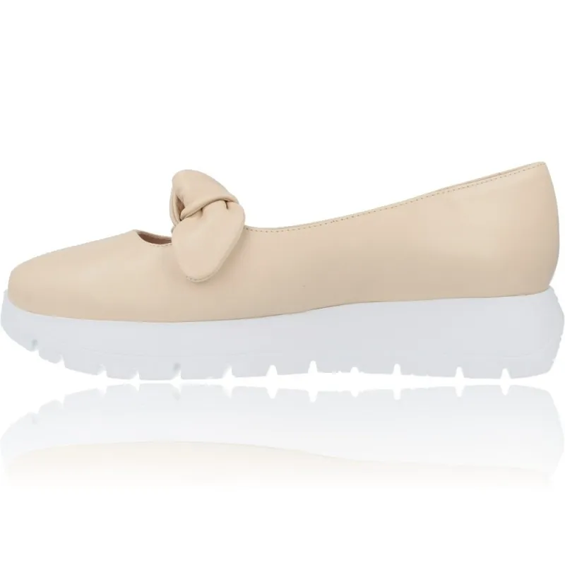 ZAPATOS CUñA CASUAL DE PIEL PARA MUJER DE WONDERS EVO A2421