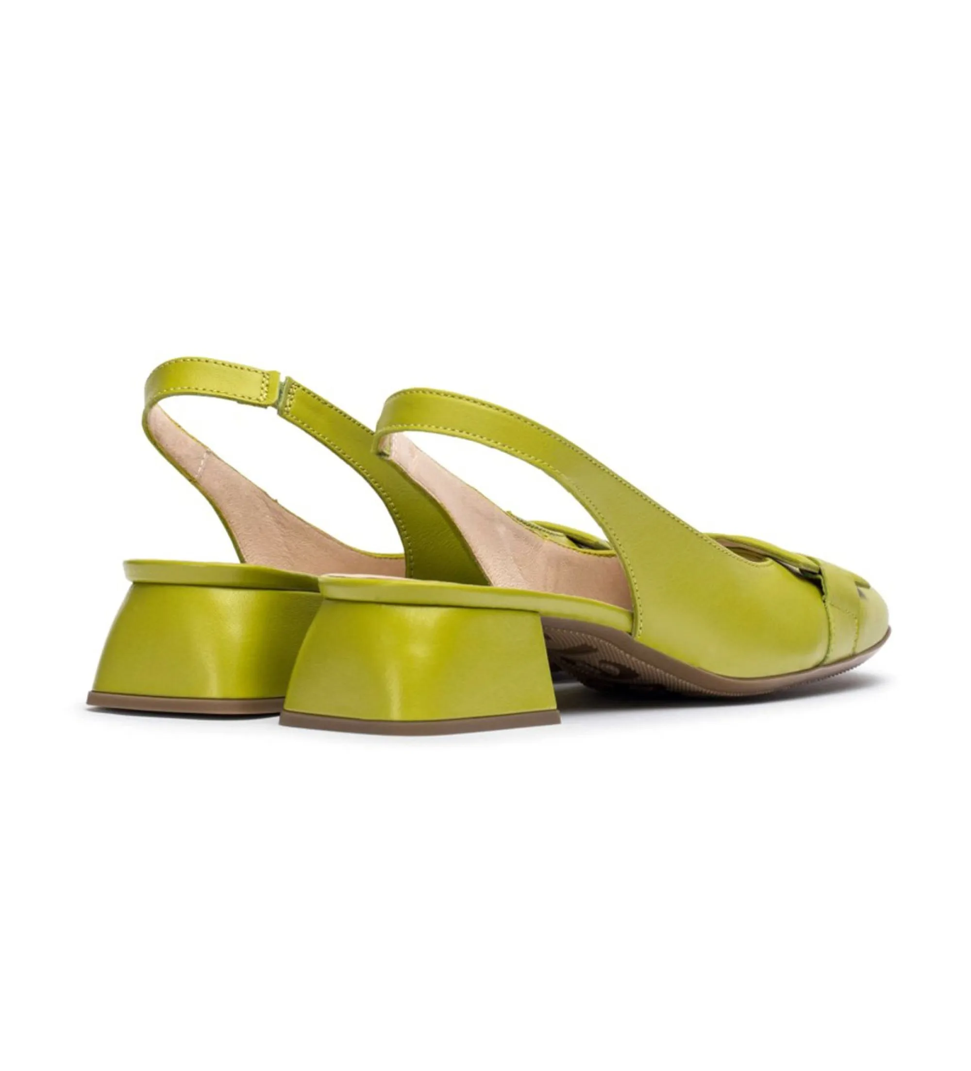 Zapatos de Piel Maya verde