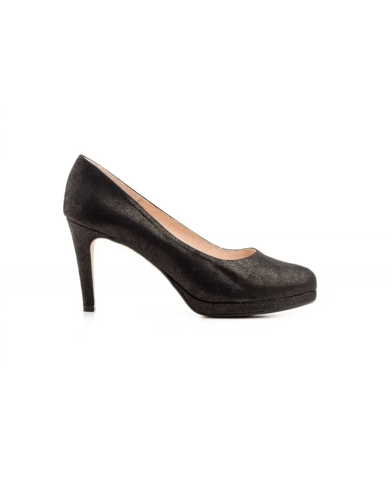 Zapatos Mujer Cristallo Negro  Plataforma Tacón