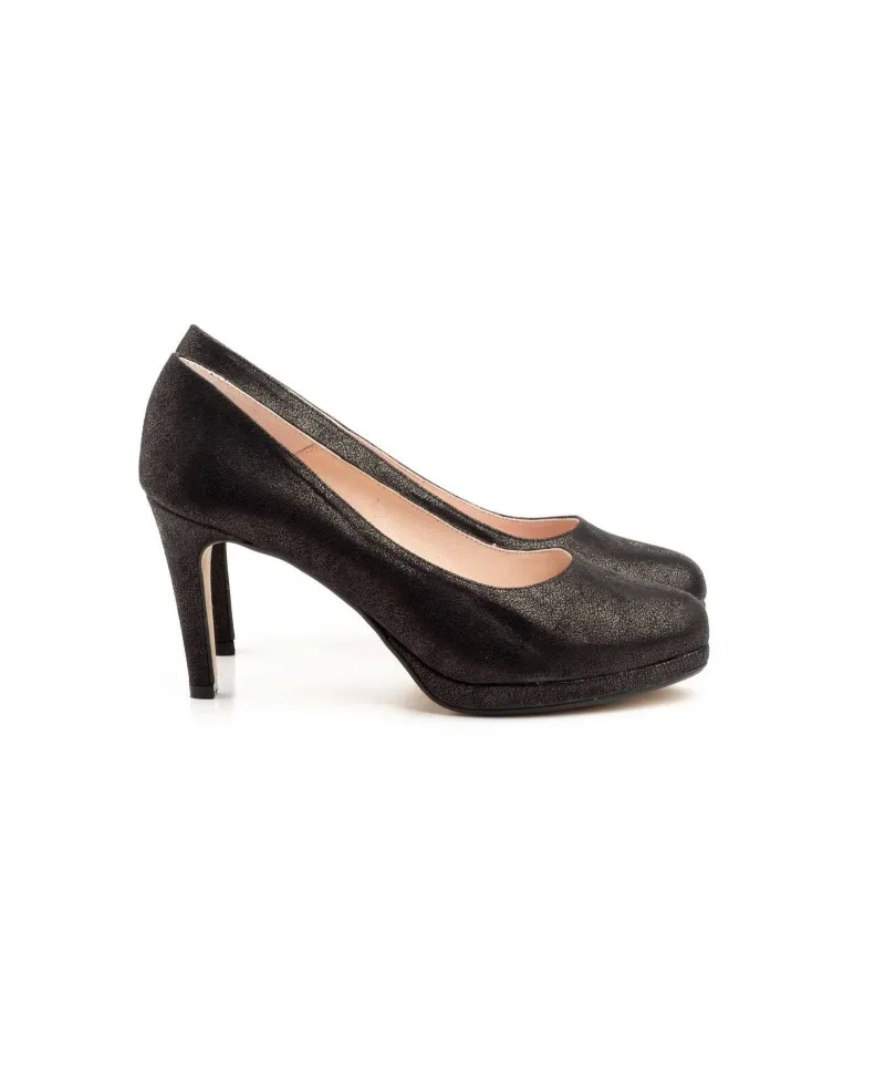 Zapatos Mujer Cristallo Negro  Plataforma Tacón
