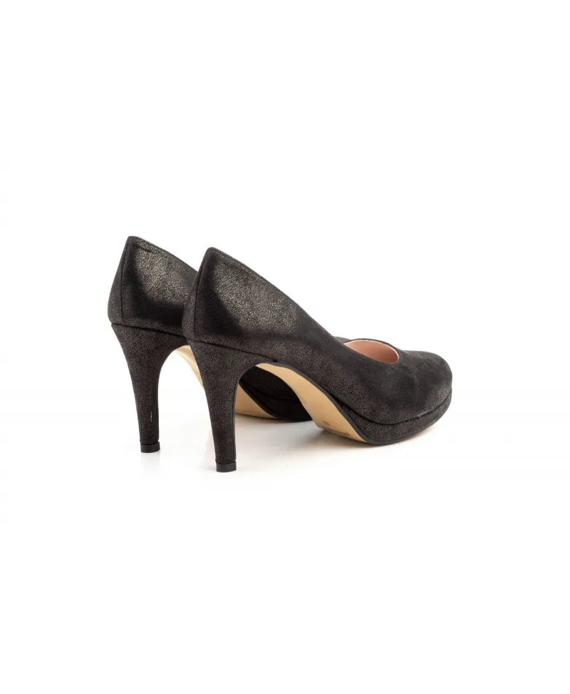 Zapatos Mujer Cristallo Negro  Plataforma Tacón