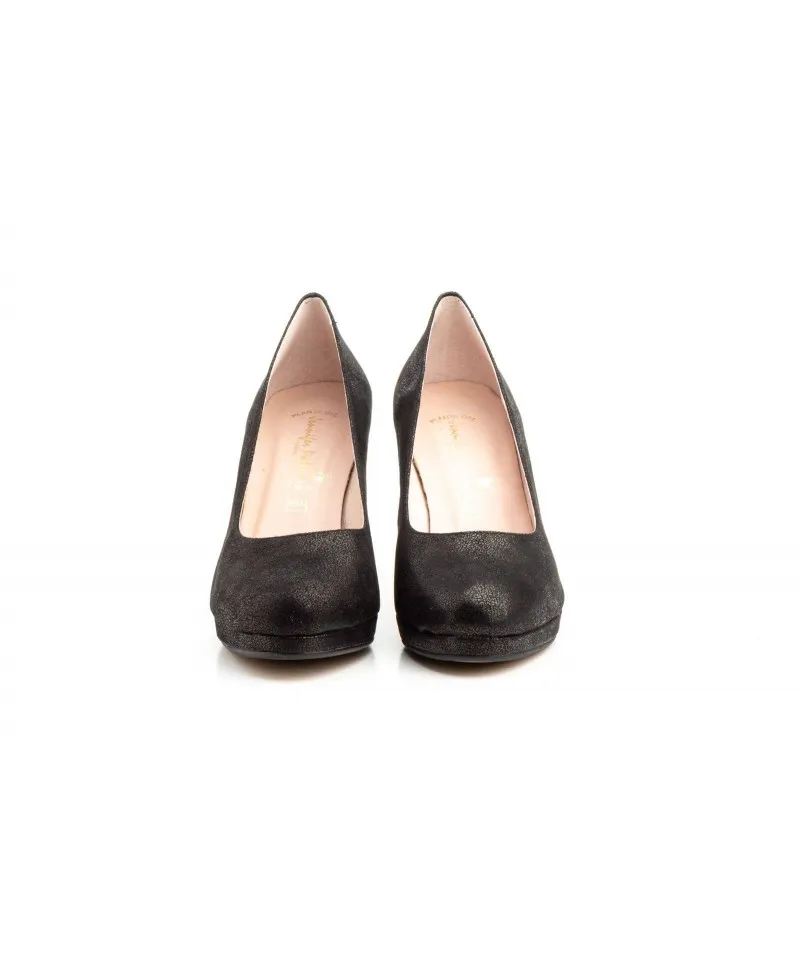 Zapatos Mujer Cristallo Negro  Plataforma Tacón