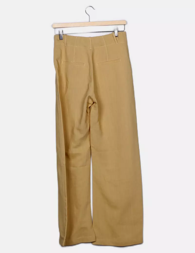 Zara Pantalones de tela Rectos